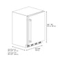 ZLINE Autograph 24" Touchstone 151 Can Beverage Fridge with Solid Stainless Steel Door and Polished Gold Handle,  RBSOZ-ST-24-G