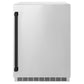ZLINE Autograph 24" Touchstone 151 Can Beverage Fridge with Solid Stainless Steel Door and Matte Black Handle,  RBSOZ-ST-24-MB
