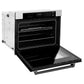 ZLINE 30" Autograph Single Wall Oven with Air Fry and Self-Clean in Stainless Steel and Black Matte Handle, WASZ-30-MB