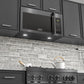 ZLINE 30" 1.5 cu. ft. Over the Range Microwave in Black Stainless Steel with Traditional Handle and Set of 2 Charcoal Filters, MWO-OTRCFH-30-BS