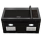 ZLINE 30" 1.5 cu. ft. Over the Range Microwave in Black Stainless Steel with Traditional Handle and Set of 2 Charcoal Filters, MWO-OTRCFH-30-BS