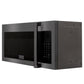 ZLINE 30" 1.5 cu. ft. Over the Range Microwave in Black Stainless Steel with Traditional Handle and Set of 2 Charcoal Filters, MWO-OTRCFH-30-BS