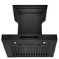 ZLINE 24 in. Convertible Vent Wall Mount Range Hood in Black Stainless Steel with Crown Molding, BSKENCRN-24