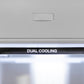 ZLINE 36 In. 19.6 cu. ft. Built-In French Door Refrigerator with Internal Water and Ice Dispenser in White Matte with Gold Accents, RBIVZ-WM-36-G