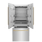 ZLINE Autograph Bronze Package - 48" Rangetop, 48" Range Hood, Dishwasher, Built-In Refrigerator, Microwave Oven, Wall Oven