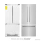 ZLINE 36 In. 19.6 cu. ft. Built-In 3-Door French Door Refrigerator with Internal Water and Ice Dispenser in Stainless Steel, RBIV-304-36