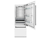 ZLINE 30 In. 16.1 cu. ft. Built-In Refrigerator with Internal Water and Ice Dispenser in White Matte with Matte Black Accents, RBIVZ-WM-30-MB
