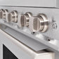 ZLINE 30" 4.2 cu. ft. Classic Dual Fuel Range with 4 Burner Gas Cooktop and Electric Convection Oven in Satin Stainless Steel, CDRS-30