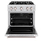 ZLINE 30" 4.2 cu. ft. Classic Gas Range with 4 Burner Cooktop and Convection Gas Oven in Satin Stainless Steel, CGRS-30
