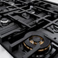 ZLINE 48" 6.7 cu. ft. Classic Double Oven Gas Range with 8 Burner Cooktop in Satin Stainless Steel with White Matte Doors, CGRS-WM-48