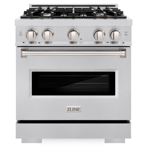 ZLINE 30" 4.2 cu. ft. Classic Dual Fuel Range with 4 Burners in Stainless Steel, CDR30