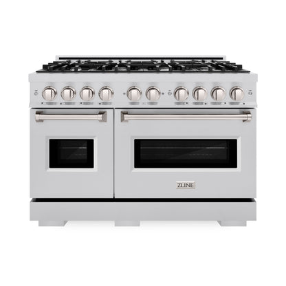 ZLINE 48" 6.7 cu. ft. Classic Double Oven Gas Range with 8 Burners in Stainless Steel, CGR48