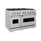 ZLINE 48" 6.7 cu. ft. Classic Double Oven Gas Range with 8 Burners in Stainless Steel, CGR48