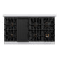 ZLINE Autograph 48" 6.7 cu. ft. Classic Double Oven Gas Range with 8 Burner Cooktop in Satin Stainless Steel with White Matte Doors and Matte Black Accents, CGRSZ-WM-48-MB
