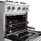 ZLINE 30" 4.2 cu. ft. Classic Gas Range with 4 Burners in Stainless Steel with White Matte Door, CGR-WM-30
