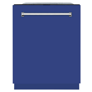 ZLINE 24 In. Monument Series 3rd Rack Top Touch Control Dishwasher in Blue Matte, 45dBa, DWMT-BM-24