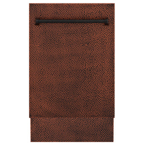 ZLINE 18 in. Top Control Tall Dishwasher in Hand Hammered Copper with 3rd Rack, DWV-HH-18