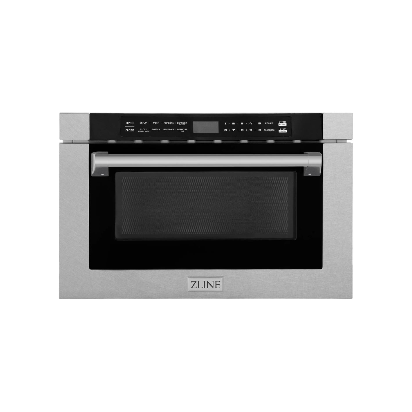 ZLINE 24" 1.2 cu. ft. Built-in Microwave Drawer with a Traditional Handle in Satin Stainless Steel, MWD-1-SS-H