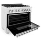 ZLINE 36 in. Kitchen Appliance Package with Satin Stainless Steel Stainless Dual Fuel Range, Ducted Vent Range Hood and Tall Tub Dishwasher, 3KP-RASRH36-DWV