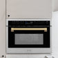ZLINE Autograph 24" 1.6 cu ft. Built-in Convection Microwave Oven in Satin Stainless Steel with Champagne Bronze Accents, MWOZ-24-SS-CB