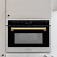 ZLINE Autograph 24" 1.6 cu ft. Built-in Convection Microwave Oven in Satin Stainless Steel with Polished Gold Accents, MWOZ-24-SS-G