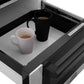 ZLINE Autograph 24" 1.2 cu. ft. Built-in Microwave Drawer with a Traditional Handle in Satin Stainless Steel and Matte Black Accents, MWDZ-1-SS-H-MB