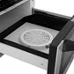 ZLINE Autograph 24" 1.2 cu. ft. Built-in Microwave Drawer with a Traditional Handle in Satin Stainless Steel and Matte Black Accents, MWDZ-1-SS-H-MB