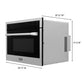 ZLINE 24" 1.6 cu ft. Built-in Convection Microwave Oven in Satin Stainless Steel with Speed and Sensor Cooking, MWO-24-SS