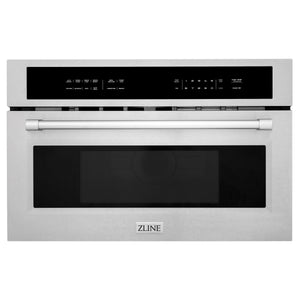 ZLINE 30" 1.6 cu ft. Built-in Convection Microwave Oven in Satin Stainless Steel with Speed and Sensor Cooking, MWO-30-SS