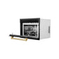 ZLINE Autograph 24" Built-in Convection Microwave Oven in Black Stainless Steel and Champagne Bronze Accents, MWOZ-24-BS-CB