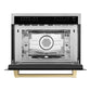 ZLINE Autograph 24" Built-in Convection Microwave Oven in Stainless Steel and Champagne Bronze Accents, MWOZ-24-CB