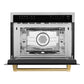 ZLINE Autograph 24" 1.6 cu ft. Built-in Convection Microwave Oven in Satin Stainless Steel with Polished Gold Accents, MWOZ-24-SS-G