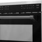 ZLINE Autograph 24" 1.6 cu ft. Built-in Convection Microwave Oven in Satin Stainless Steel with Matte Black Accents, MWOZ-24-SS-MB