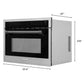ZLINE Autograph 24" 1.6 cu ft. Built-in Convection Microwave Oven in Satin Stainless Steel with Matte Black Accents, MWOZ-24-SS-MB