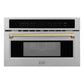 ZLINE Autograph Bronze Package - 48" Rangetop, 48" Range Hood, Dishwasher, Refrigerator, Microwave Oven, Wall Oven
