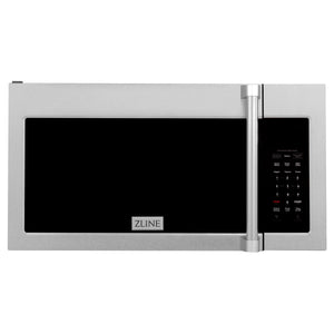 ZLINE 30" 1.5 cu. ft. Over-The-Range Microwave in Satin Stainless Steel with Traditional Handle and Set of 2 Charcoal Filters, MWO-OTRCFH-30-SS