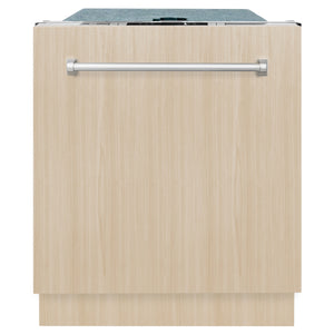 ZLINE 24 in. Top Control Low Profile Dishwasher in Custom Panel Ready with Stainless Steel Tub, DW7713-24