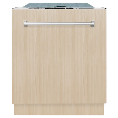 ZLINE 24 in. Top Control Low Profile Dishwasher in Custom Panel Ready with Stainless Steel Tub, DW7713-24
