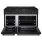 ZLINE Paramount 48" 6.7 cu. ft. Gas Range with Convection Oven and 8 Burners in Black Stainless Steel, SGRB-48