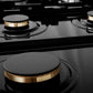 ZLINE 36" Legacy Gas Rangetop with 6 Brass Burners and Porcelain Cooktop in Satin Stainless Steel, RTS-BR-36