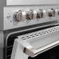 ZLINE 36" 5.2 cu. ft. Paramount Dual Fuel Range with 6 Burner Gas Cooktop and Electric Convection Oven in Satin Stainless Steel, SDRS-36
