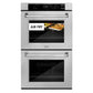 ZLINE 30" Professional True Convection Double Wall Oven with Air Fry and Self Clean in Satin Stainless Steel, WADS-30
