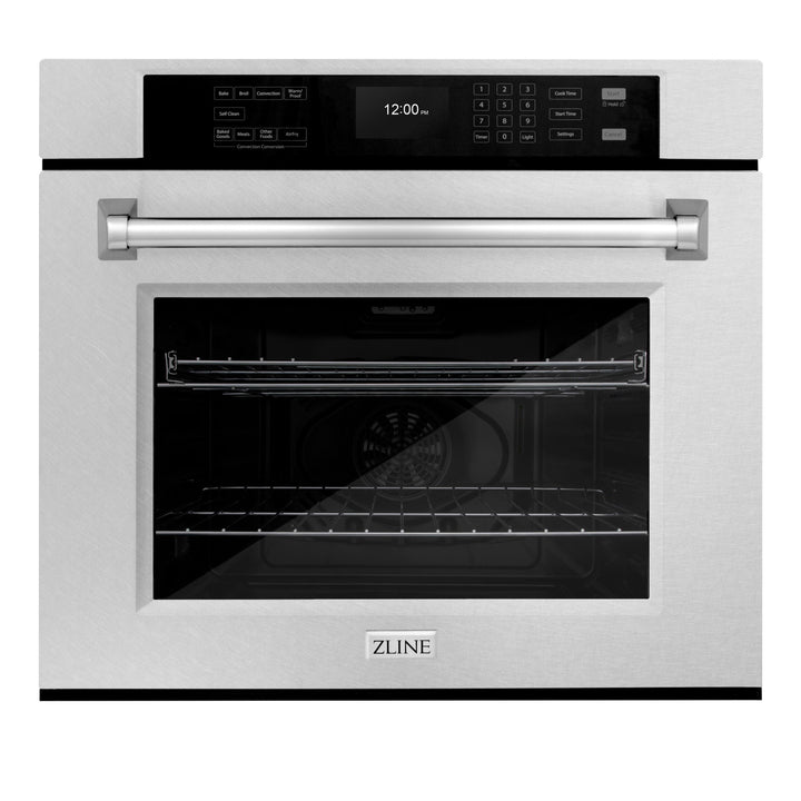 ZLINE 30" Professional True Convection Single Wall Oven with Air Fry and Self Clean in Satin Stainless Steel, WASS-30