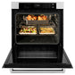ZLINE 30" Professional True Convection Single Wall Oven with Air Fry and Self Clean in Satin Stainless Steel with White Matte Door, WASS-WM-30