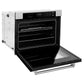 ZLINE 30" Professional True Convection Single Wall Oven with Air Fry and Self Clean in Satin Stainless Steel with White Matte Door, WASS-WM-30
