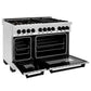 ZLINE Autograph 48" 6.0 cu. ft. Dual Fuel Range in Stainless Steel with Black Matte Accents, RAZ-48-MB