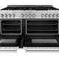 ZLINE 60 in. Professional Gas Burner with Brass Burners, 7.6 cu. ft. Electric Oven in Stainless Steel, RA-BR-60