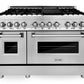 ZLINE Appliance Package - 48 in. Dual Fuel Range, Range Hood, Microwave Drawer, 3KP-RARH48-MW