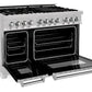 ZLINE 48 in. Kitchen Appliance Package with Satin Stainless Dual Fuel Range, Ducted Vent Range Hood and Tall Tub Dishwasher, 3KP-RASRH48-DWV