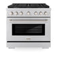 ZLINE Paramount 36" Gas Range with Convection Oven and 6 Brass Burners in Stainless Steel, SGR-BR-36